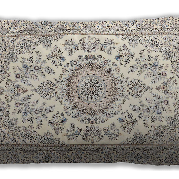 Traditional Classic Rectangular Blanched Almond Beige Lumbar Throw Pillow, 13 inch by 19 inch, lbtr4582