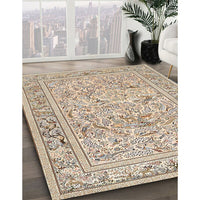 Traditional Deep Peach Orange Animal Rug, tr4584