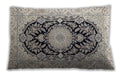 Traditional Classic Rectangular Carbon Gray Lumbar Throw Pillow, 13 inch by 19 inch, lbtr4587