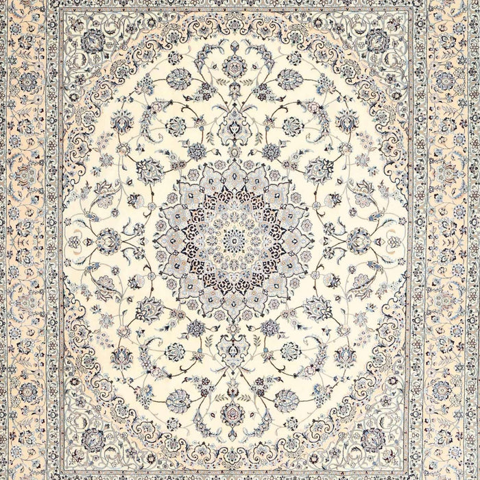 Traditional Bisque Beige Medallion Rug, tr4588