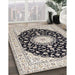 Traditional Gold Medallion Rug in Family Room, tr4591