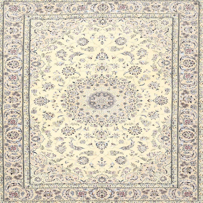 Round Machine Washable Traditional Peach Beige Rug, wshtr4593