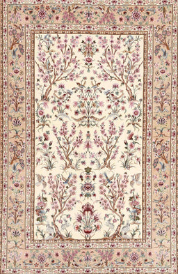 Machine Washable Traditional Orange Salmon Pink Rug, wshtr4595