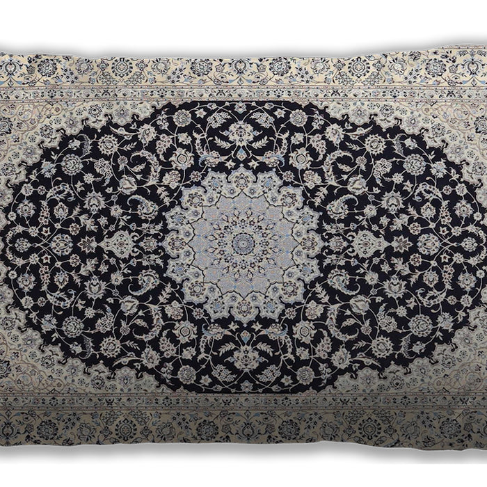 Traditional Classic Rectangular Carbon Gray Lumbar Throw Pillow, 13 inch by 19 inch, lbtr4597