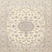 Round Machine Washable Traditional Light French Beige Brown Rug, wshtr4598