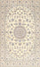 Traditional Light French Beige Brown Medallion Rug, tr4598