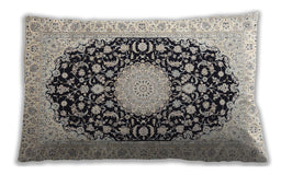 Traditional Classic Rectangular Carbon Gray Lumbar Throw Pillow, 13 inch by 19 inch, lbtr4599