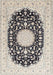 Traditional Carbon Gray Medallion Rug, tr4599