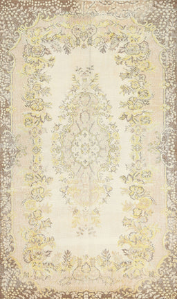 Machine Washable Traditional Gold Rug, wshtr459