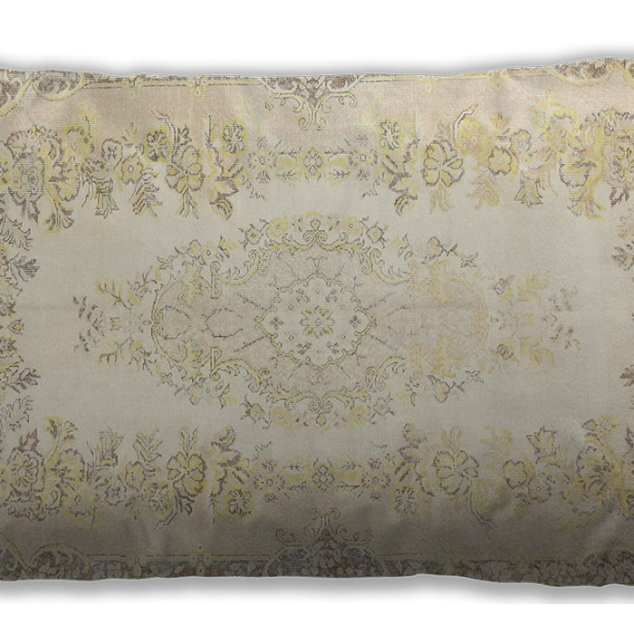 Traditional Classic Rectangular Golden Blonde Gold Lumbar Throw Pillow, 13 inch by 19 inch, lbtr459
