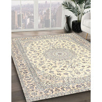 Traditional Rosy Brown Pink Medallion Rug, tr4600