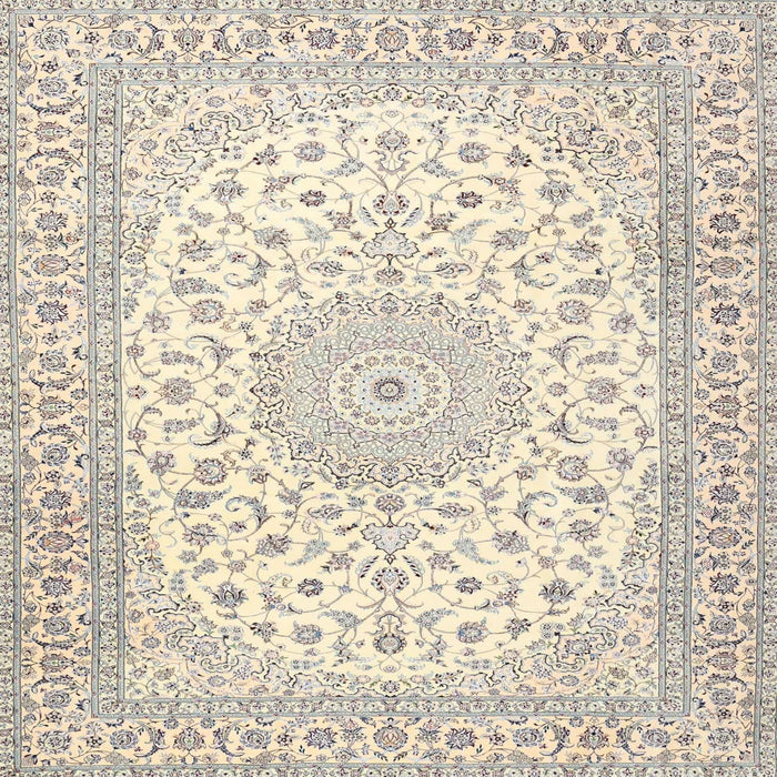 Square Traditional Rosy Brown Pink Medallion Rug, tr4600