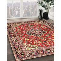 Traditional Sand Brown Medallion Rug, tr4603