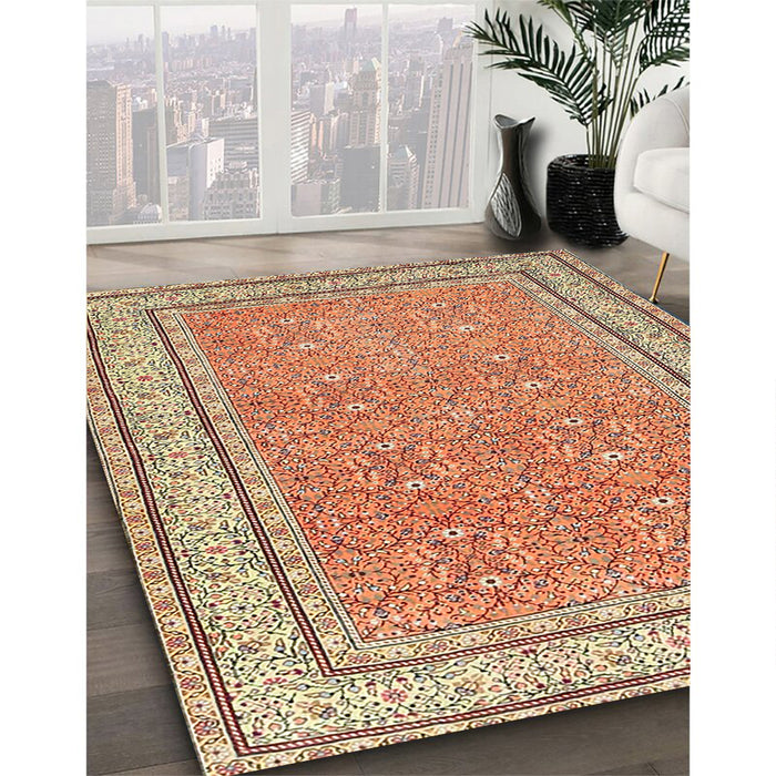 Traditional Red Oriental Rug in Family Room, tr4604