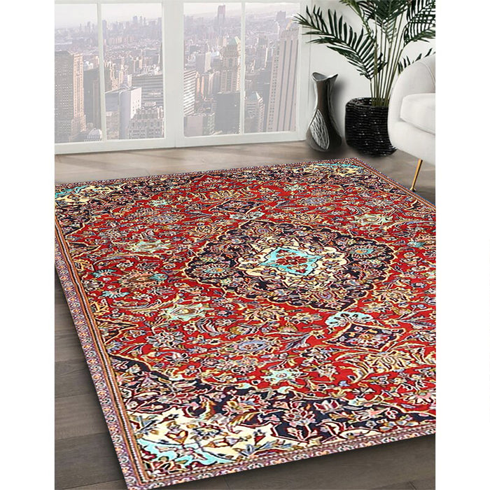 Traditional Red Persian Rug in Family Room, tr4606