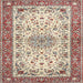 Round Machine Washable Traditional Sienna Brown Rug, wshtr4607