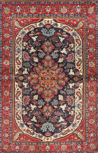 Machine Washable Traditional Saffron Red Rug, wshtr4608