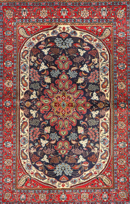 Machine Washable Traditional Saffron Red Rug, wshtr4608