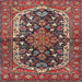 Square Traditional Saffron Red Persian Rug, tr4608