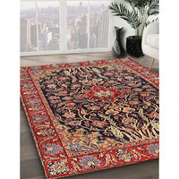 Traditional Saffron Red Persian Rug, tr4609