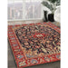 Traditional Saffron Red Persian Rug in Family Room, tr4609