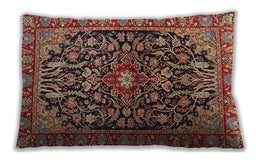 Traditional Classic Rectangular Saffron Red Lumbar Throw Pillow, 13 inch by 19 inch, lbtr4609