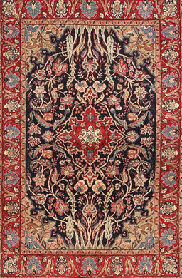 Machine Washable Traditional Saffron Red Rug, wshtr4609