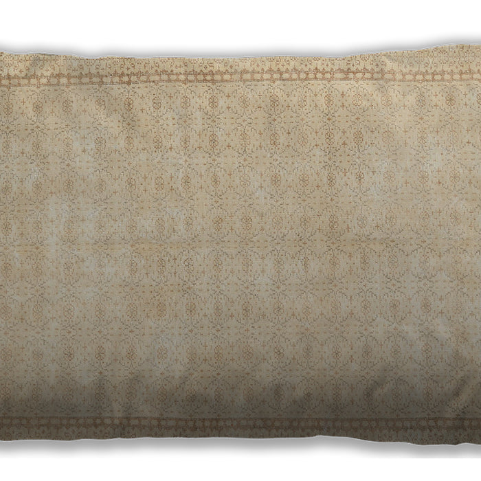 Traditional Classic Rectangular Khaki Gold Lumbar Throw Pillow, 13 inch by 19 inch, lbtr460