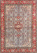 Machine Washable Traditional Tan Brown Rug, wshtr4610