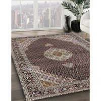 Traditional Light French Beige Brown Medallion Rug, tr4611