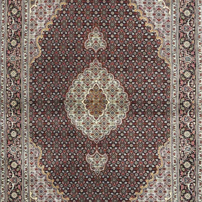 Traditional Light French Beige Brown Medallion Rug, tr4611