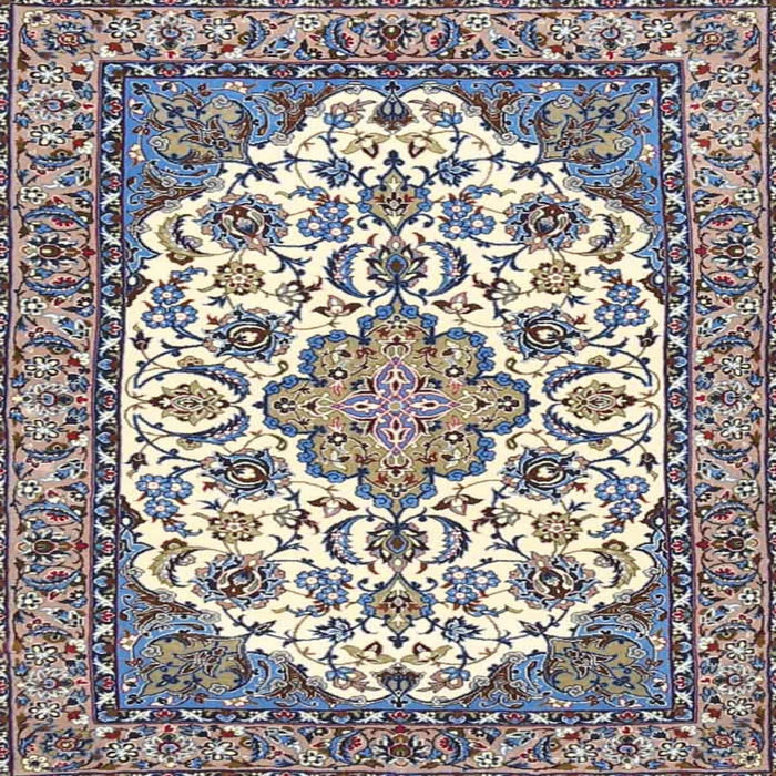 Square Traditional Gray Medallion Rug, tr4612