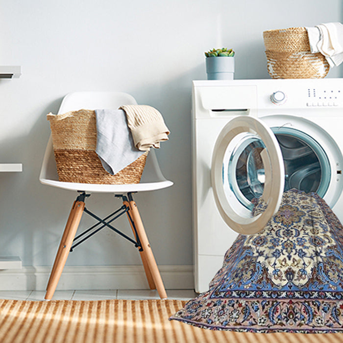 Machine Washable Traditional Gray Rug in a Washing Machine, wshtr4612