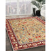 Traditional Chestnut Red Animal Rug in Family Room, tr4613