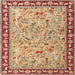 Square Traditional Chestnut Red Animal Rug, tr4613