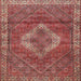 Square Traditional Light Copper Gold Medallion Rug, tr4614