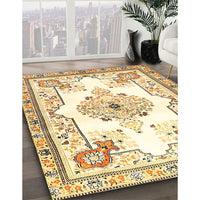 Traditional Yellow Medallion Rug, tr4615