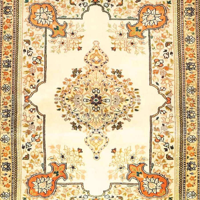 Traditional Yellow Medallion Rug, tr4615