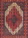 Machine Washable Traditional Dark Almond Brown Rug, wshtr4616