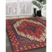 Machine Washable Traditional Dark Almond Brown Rug in a Family Room, wshtr4616