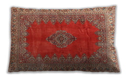 Traditional Classic Rectangular Tangerine Pink Lumbar Throw Pillow, 13 inch by 19 inch, lbtr4617