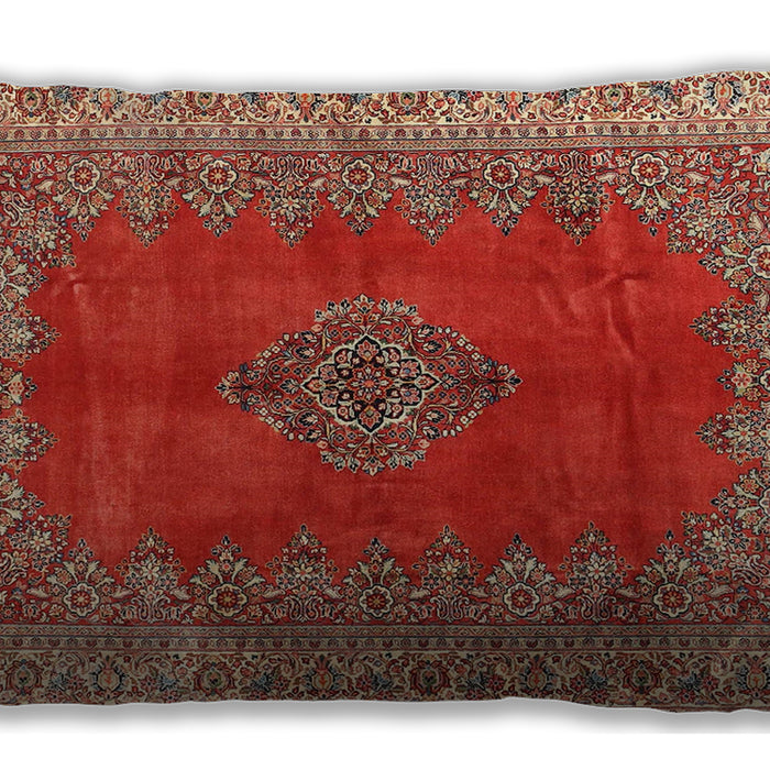 Traditional Classic Rectangular Tangerine Pink Lumbar Throw Pillow, 13 inch by 19 inch, lbtr4617