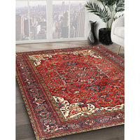 Traditional Orange Salmon Pink Persian Rug, tr4618