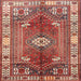 Square Traditional Light Copper Gold Persian Rug, tr4619