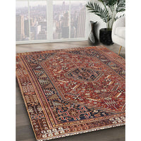 Traditional Saffron Red Persian Rug, tr4620