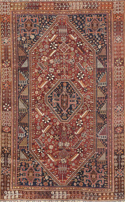 Machine Washable Traditional Saffron Red Rug, wshtr4620