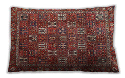 Traditional Classic Rectangular Orange Salmon Pink Lumbar Throw Pillow, 13 inch by 19 inch, lbtr4621