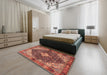 Traditional Sunrise Orange Persian Rug in a Bedroom, tr4623