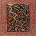 Square Traditional Rust Pink Persian Rug, tr4624