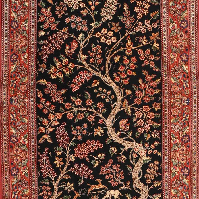 Machine Washable Traditional Rust Pink Rug, wshtr4624